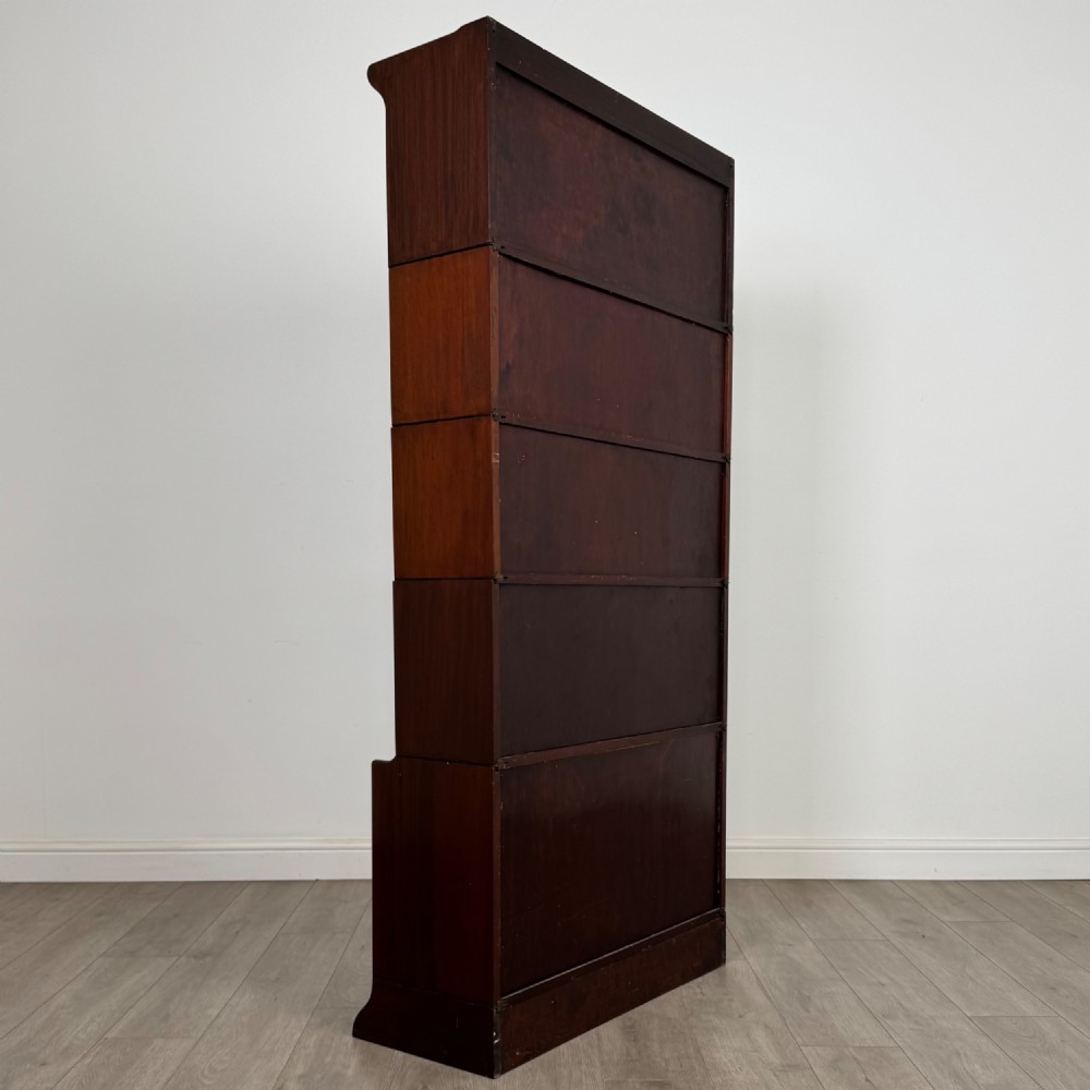 Antique 20th Century Globe Wernicke Style Bookcase In Mahogany View V