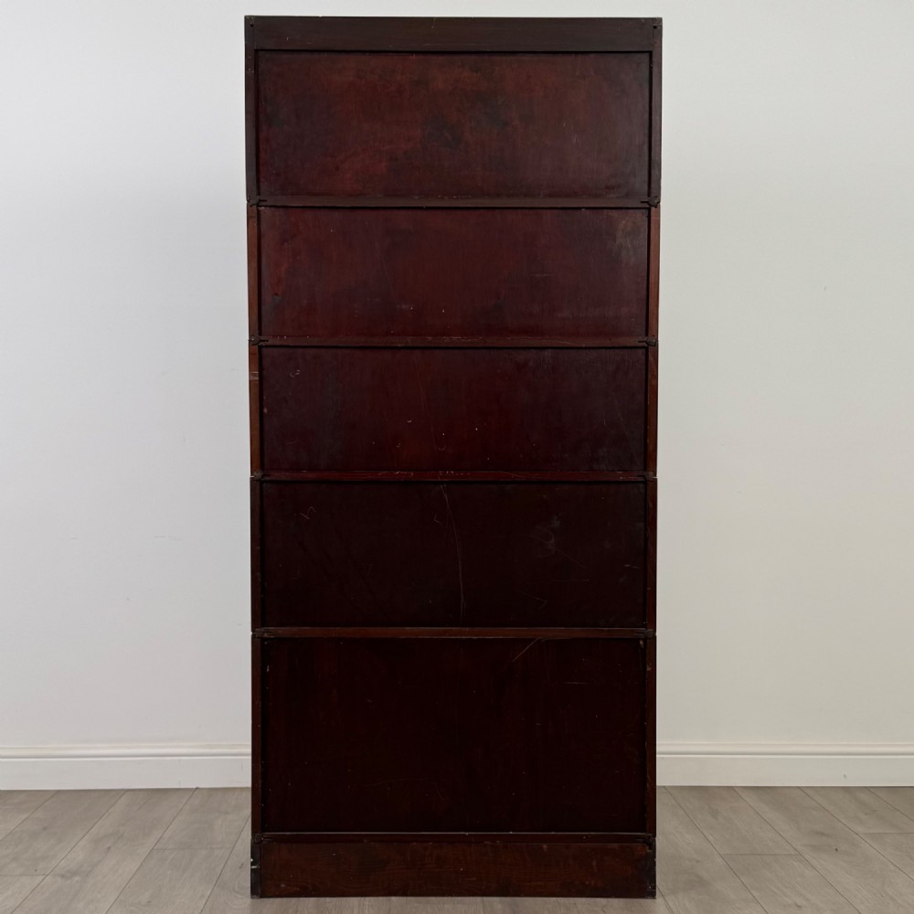 Antique 20th Century Globe Wernicke Style Bookcase In Mahogany View VI
