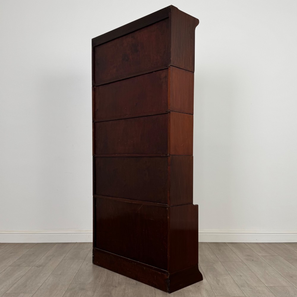 Antique 20th Century Globe Wernicke Style Bookcase In Mahogany View VII