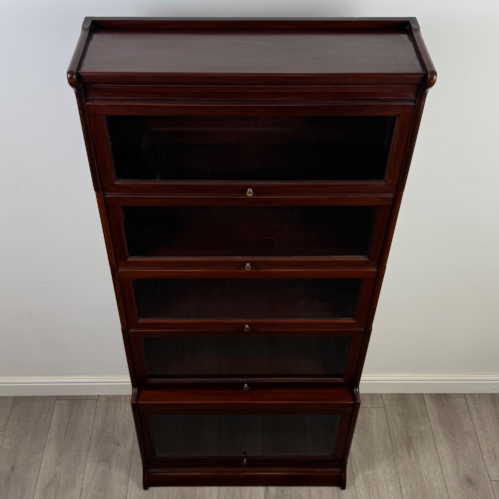 Antique 20th Century Globe Wernicke Style Bookcase In Mahogany View X
