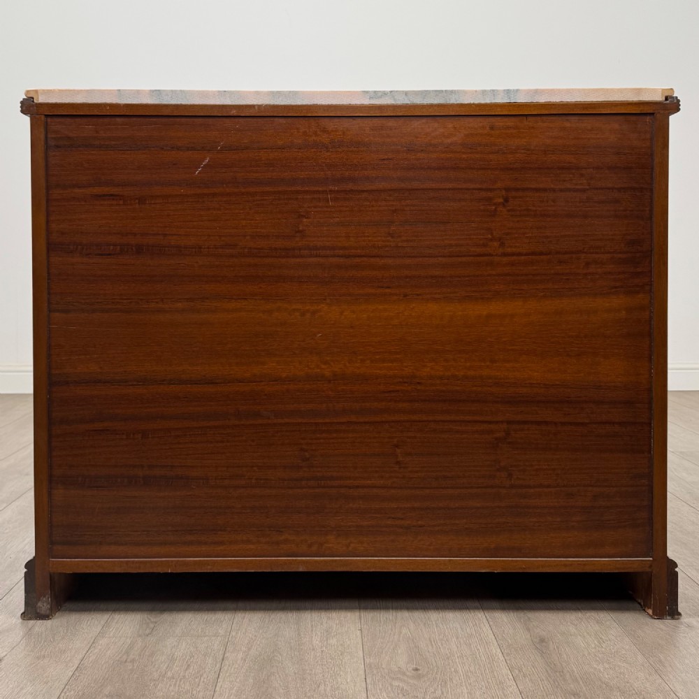 Antique 20th Century Marble Top Mahogany Chest Of Drawers View V