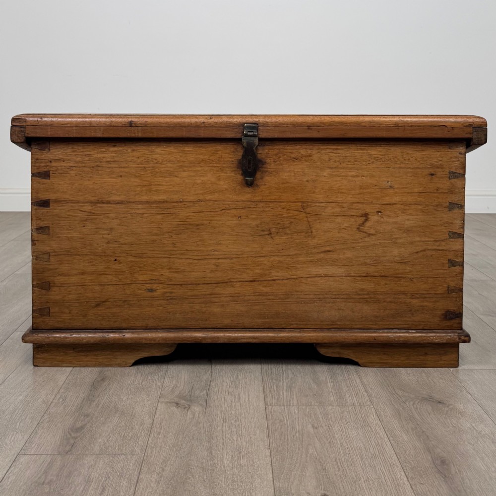 Antique 19th Century Victorian Hardwood Blanket Box