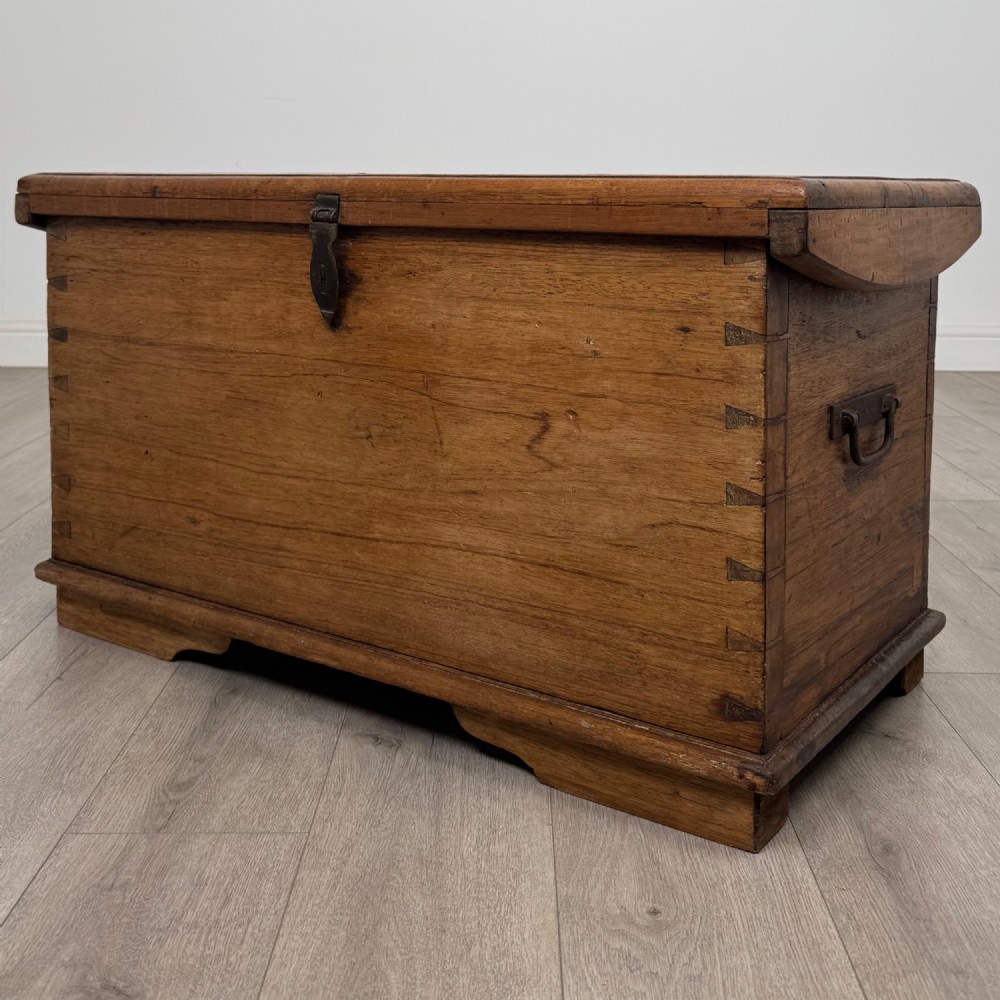 Antique 19th Century Victorian Hardwood Blanket Box View II
