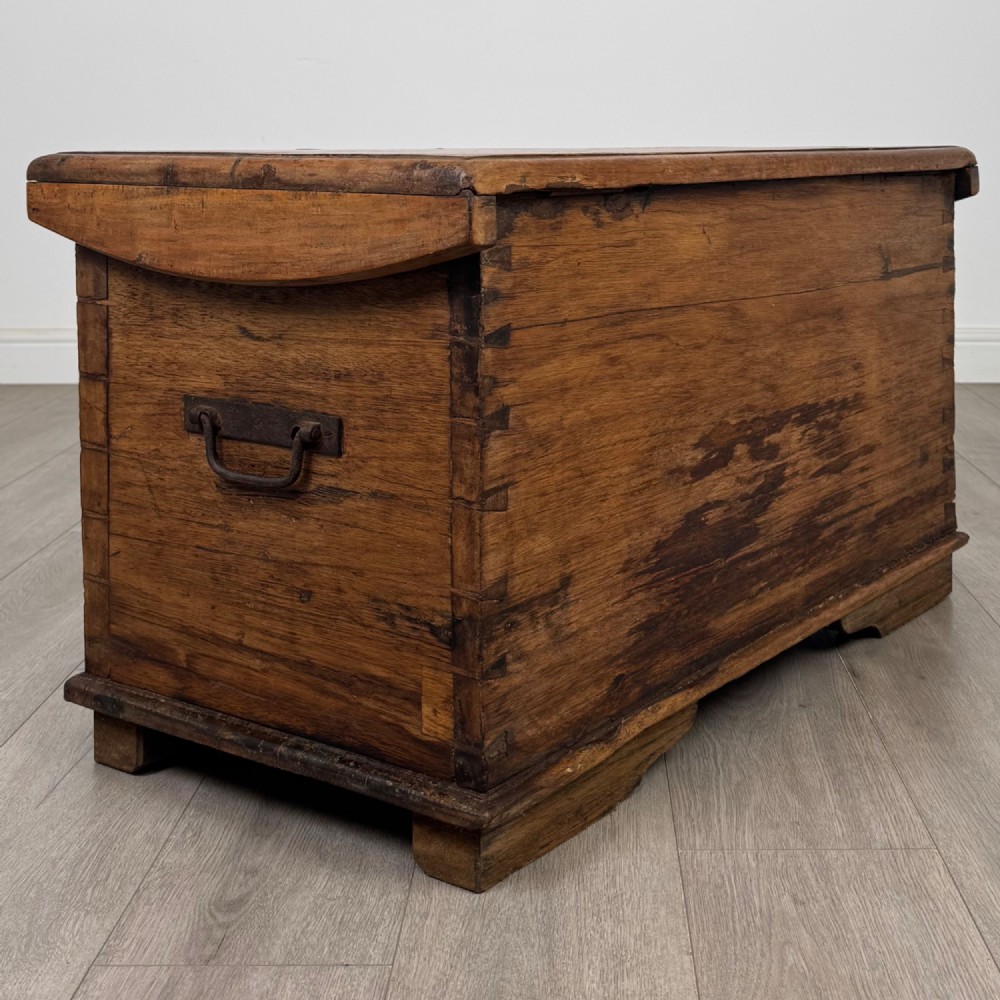 Antique 19th Century Victorian Hardwood Blanket Box View IV