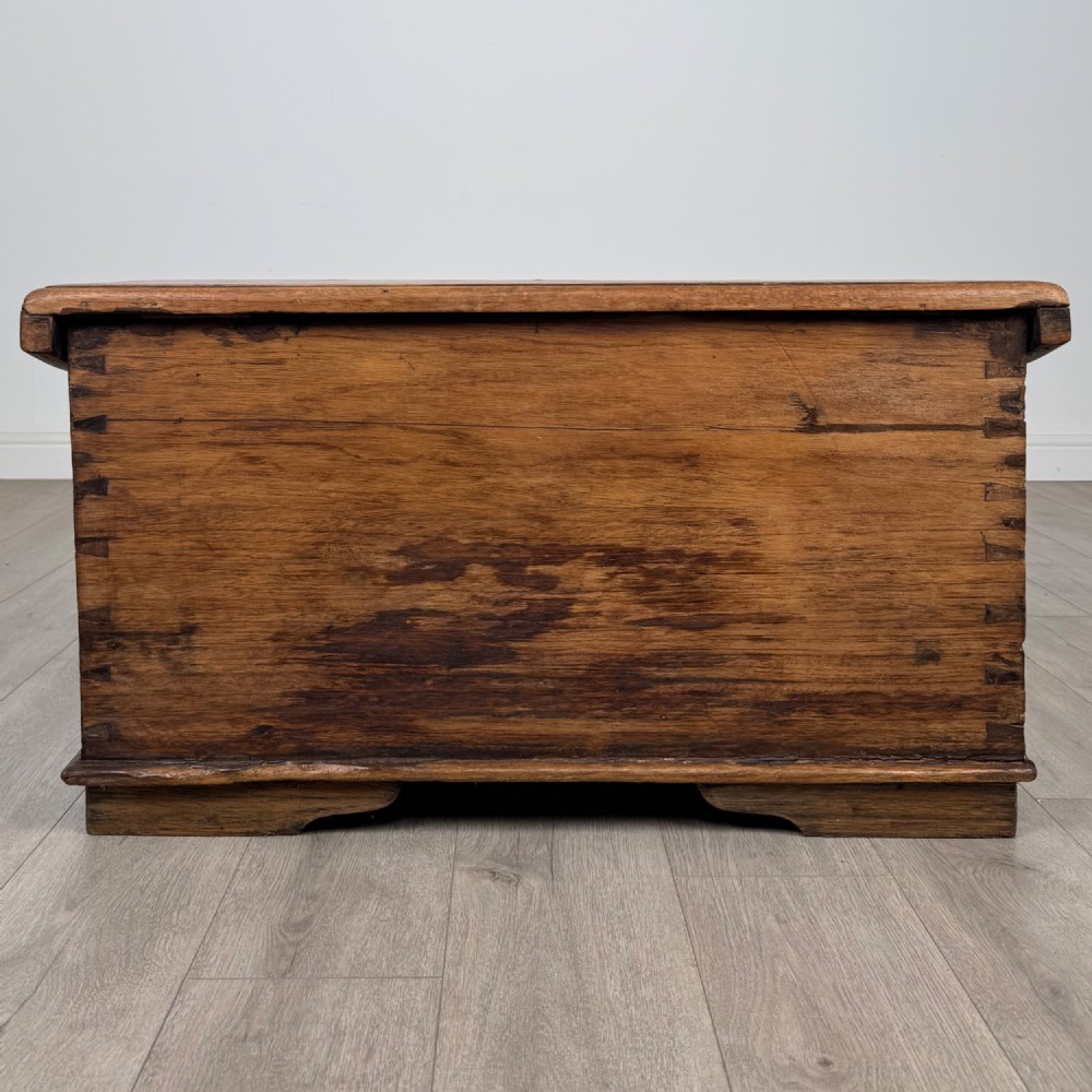 Antique 19th Century Victorian Hardwood Blanket Box View V