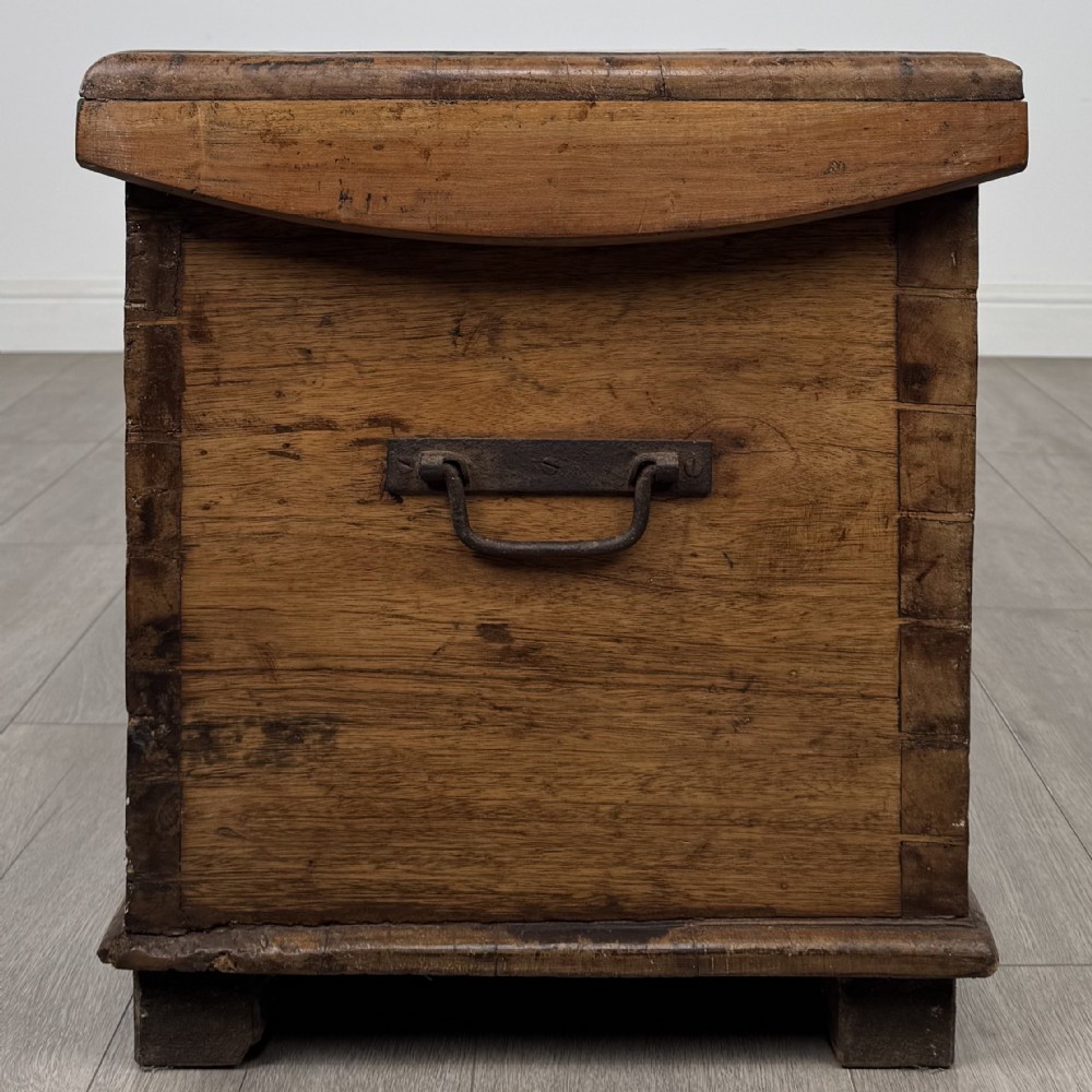 Antique 19th Century Victorian Hardwood Blanket Box View VII