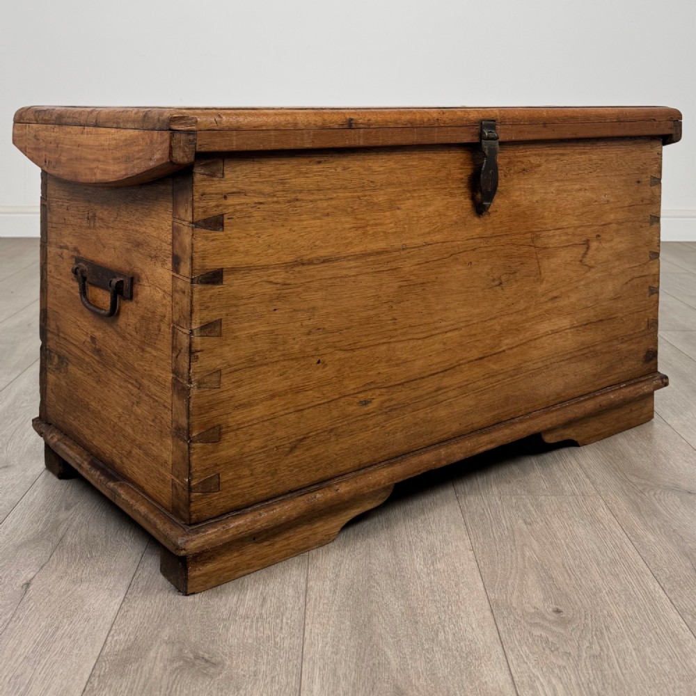 Antique 19th Century Victorian Hardwood Blanket Box View VIII
