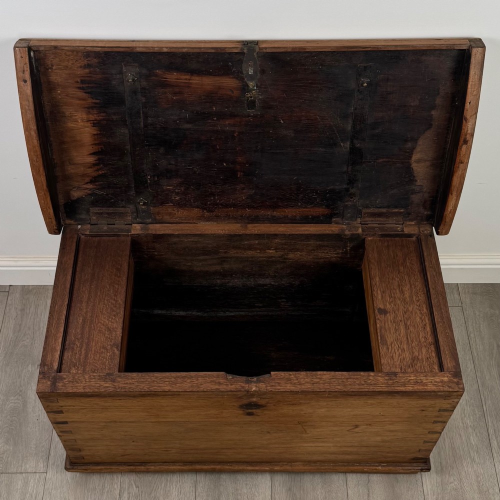 Antique 19th Century Victorian Hardwood Blanket Box View X