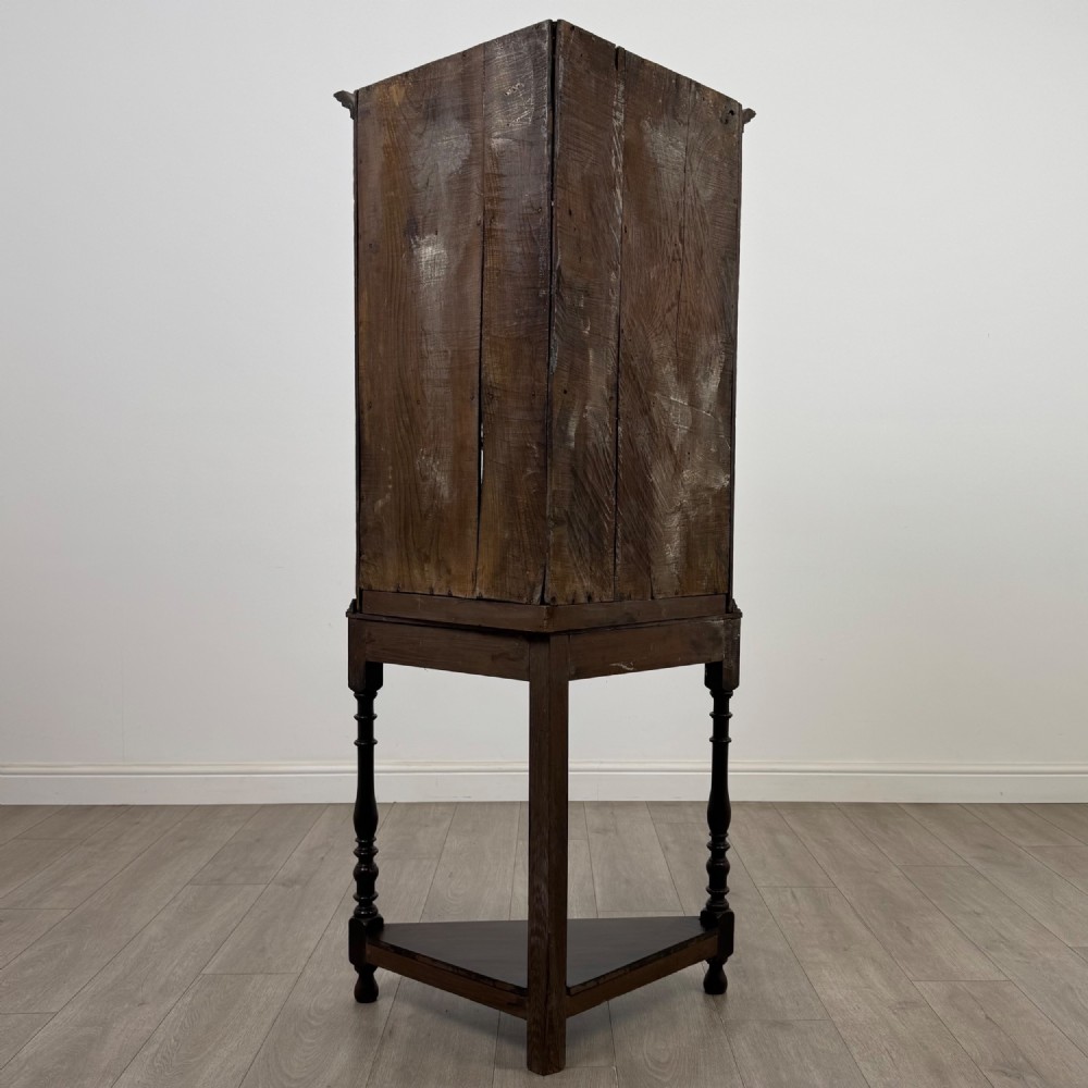 Antique 19th Century Small Victorian Corner Cabinet In Oak View III