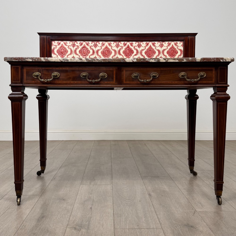 Antique 20th Century Edwardian Washstand In Mahogany