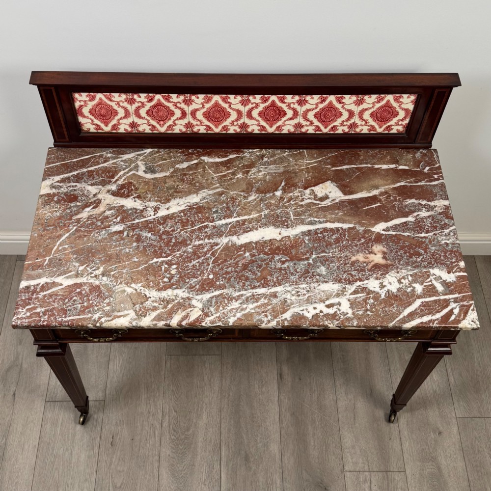 Antique 20th Century Edwardian Washstand In Mahogany View IX