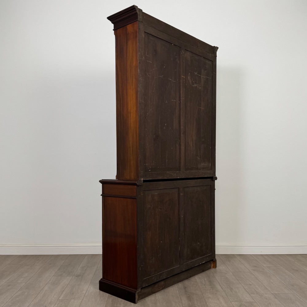 Antique 19th Century Glazed Bookcase In Mahogany View VI