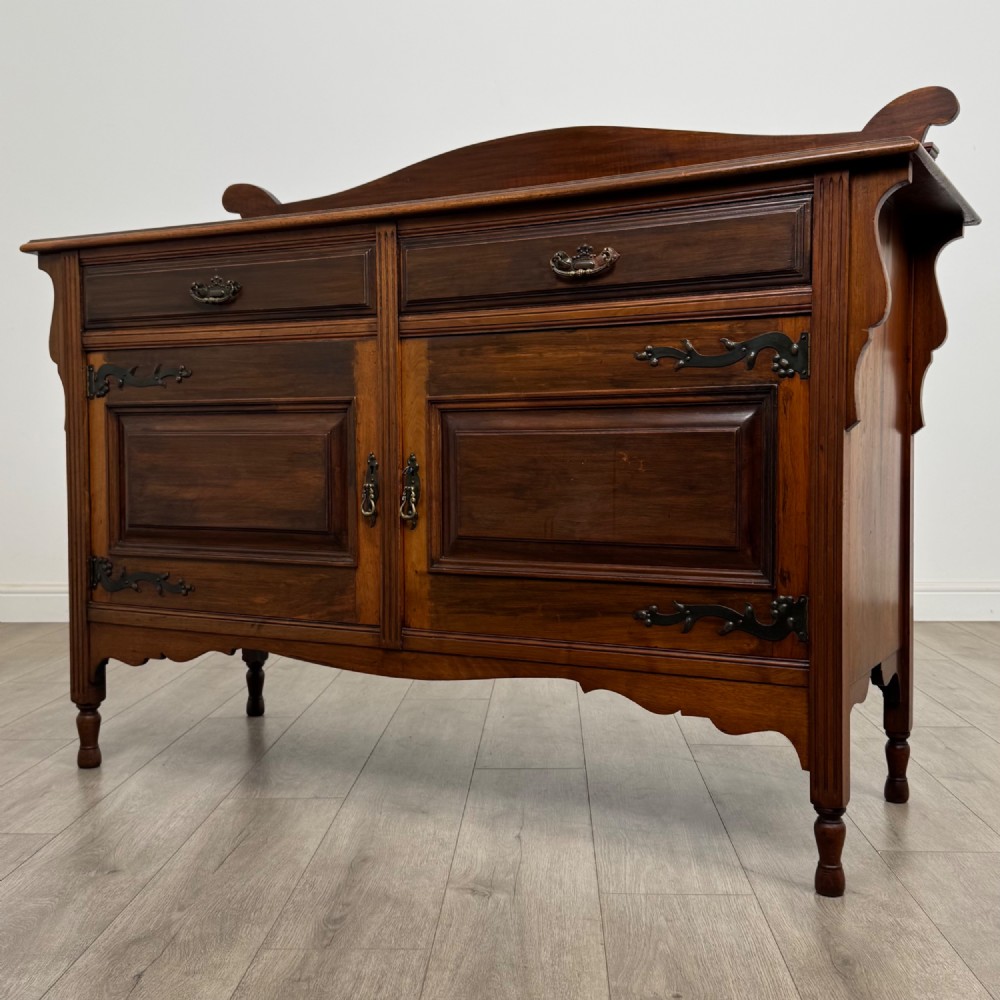 Antique 20th Century Edwardian Sideboard In Walnut View III