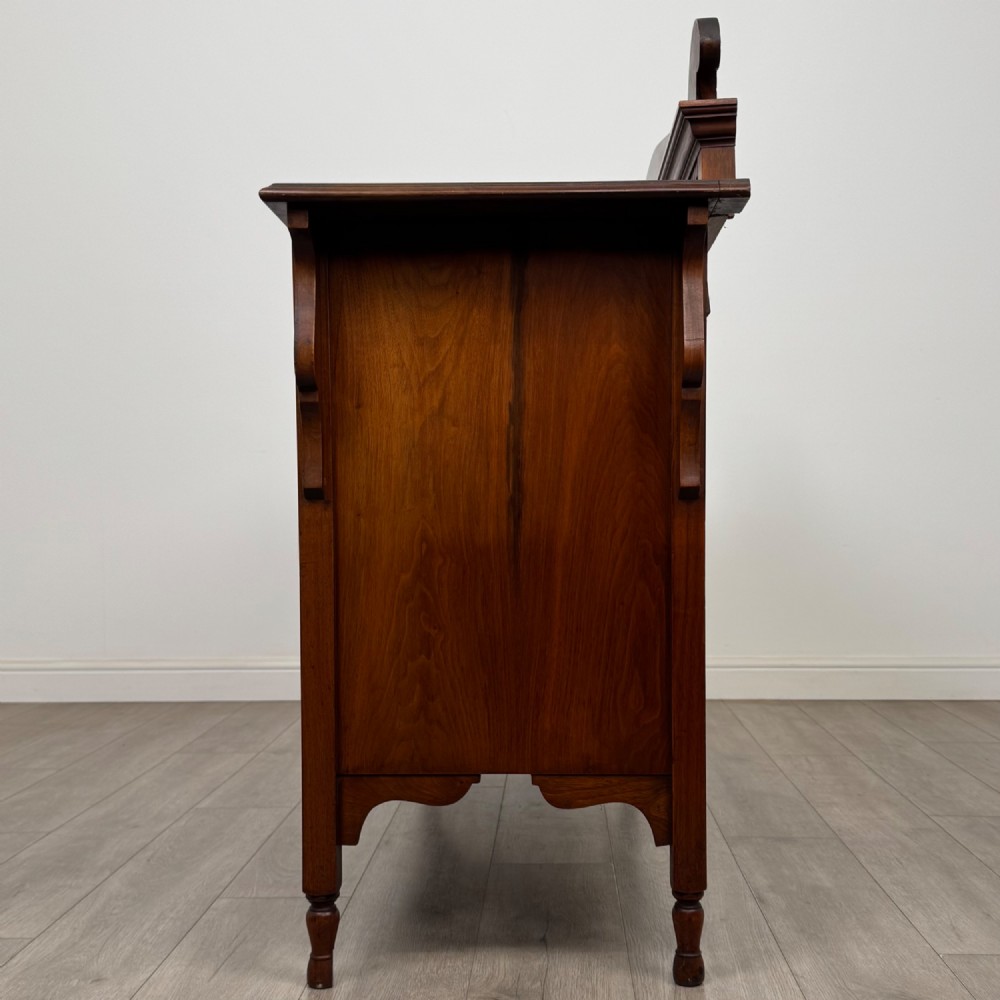 Antique 20th Century Edwardian Sideboard In Walnut View IV
