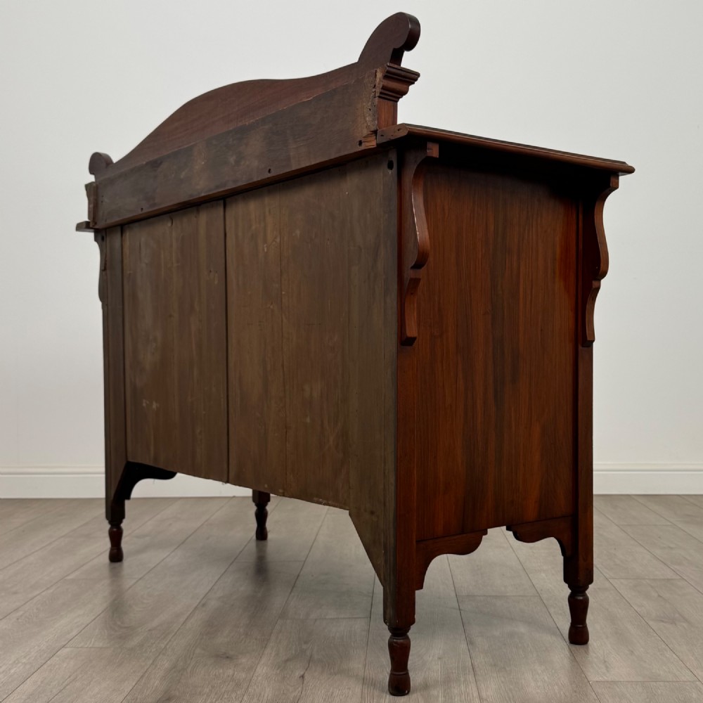 Antique 20th Century Edwardian Sideboard In Walnut View VII