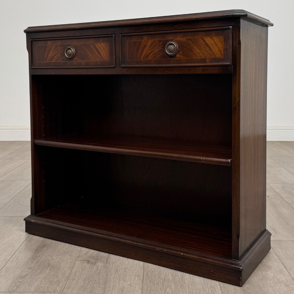Antique 20th Century Small Open Bookcase In Mahogany View III