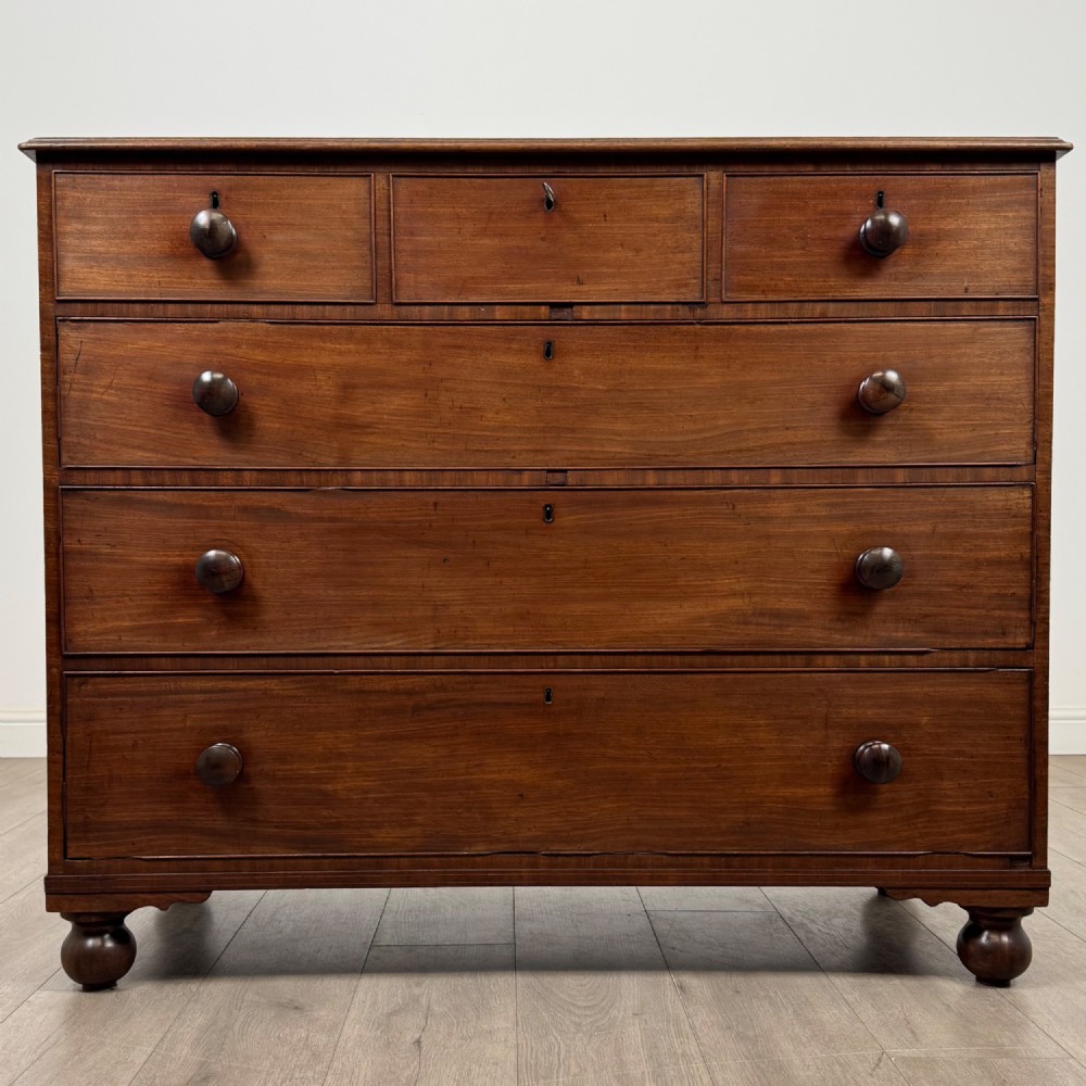Antique 18th Century Georgian Mahogany Chest Of Drawers