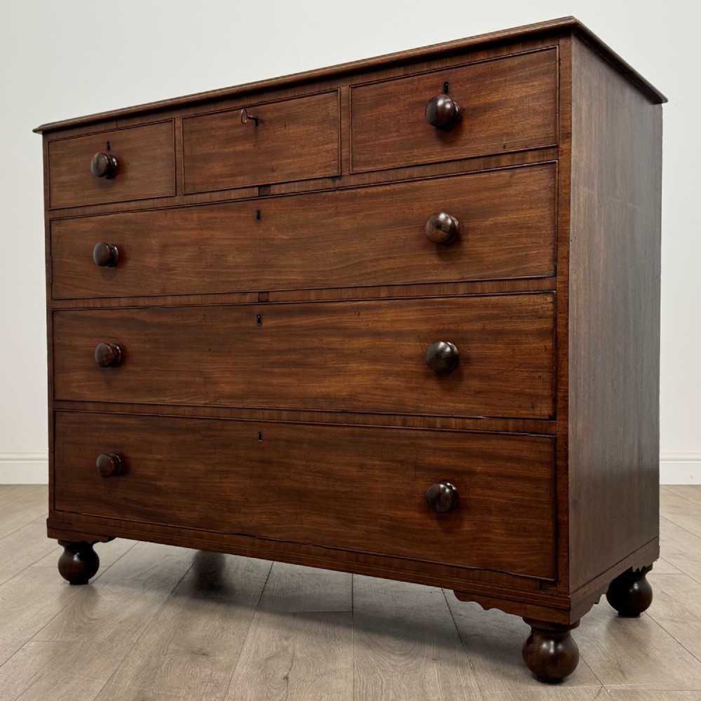 Antique 18th Century Georgian Mahogany Chest Of Drawers View II