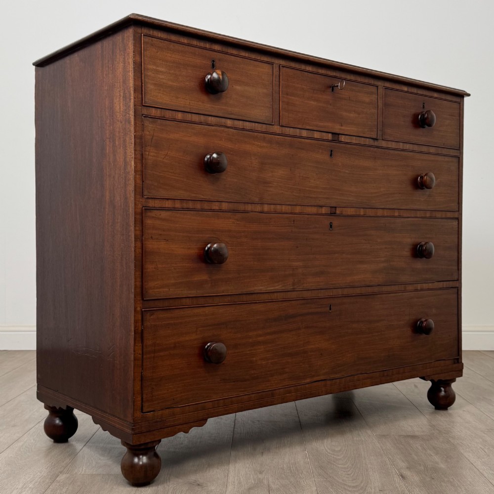 Antique 18th Century Georgian Mahogany Chest Of Drawers View VIII