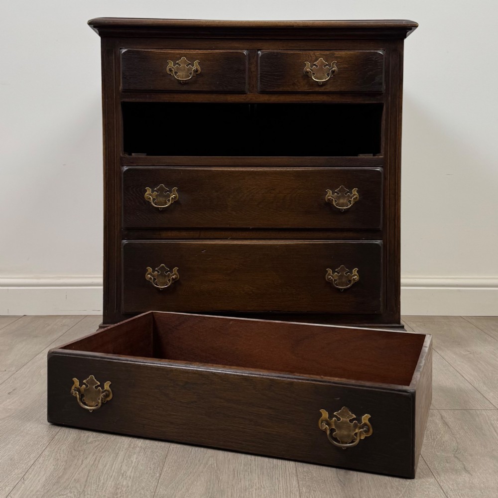 Antique 20th Century Small Chest Of Drawers In Oak View X