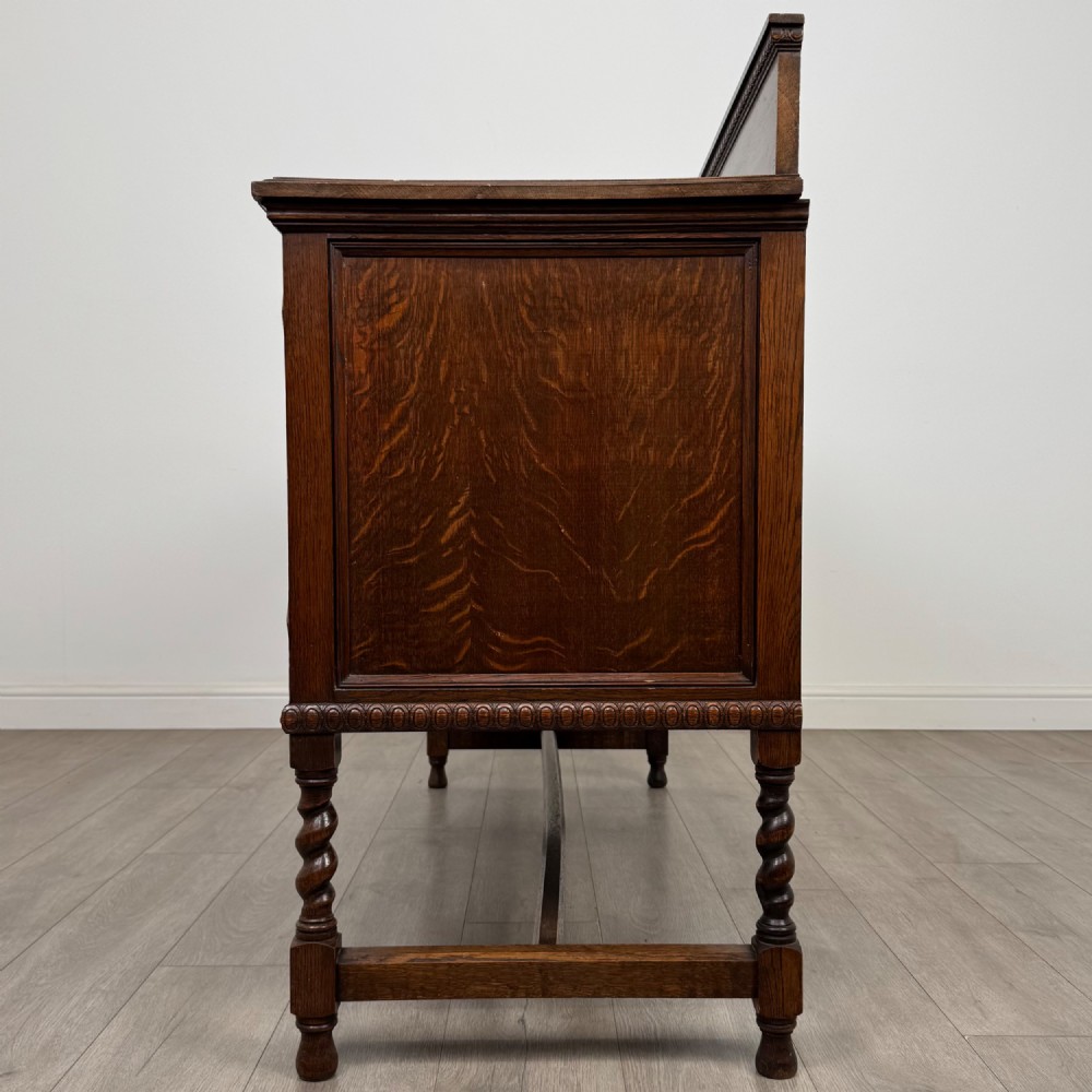 Antique 20th Century Edwardian Sideboard In Oak View IV