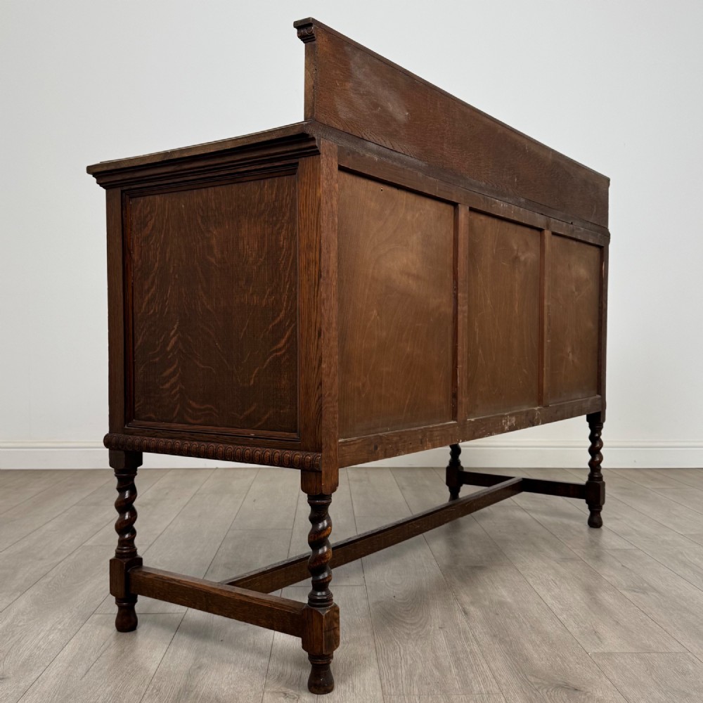 Antique 20th Century Edwardian Sideboard In Oak View V