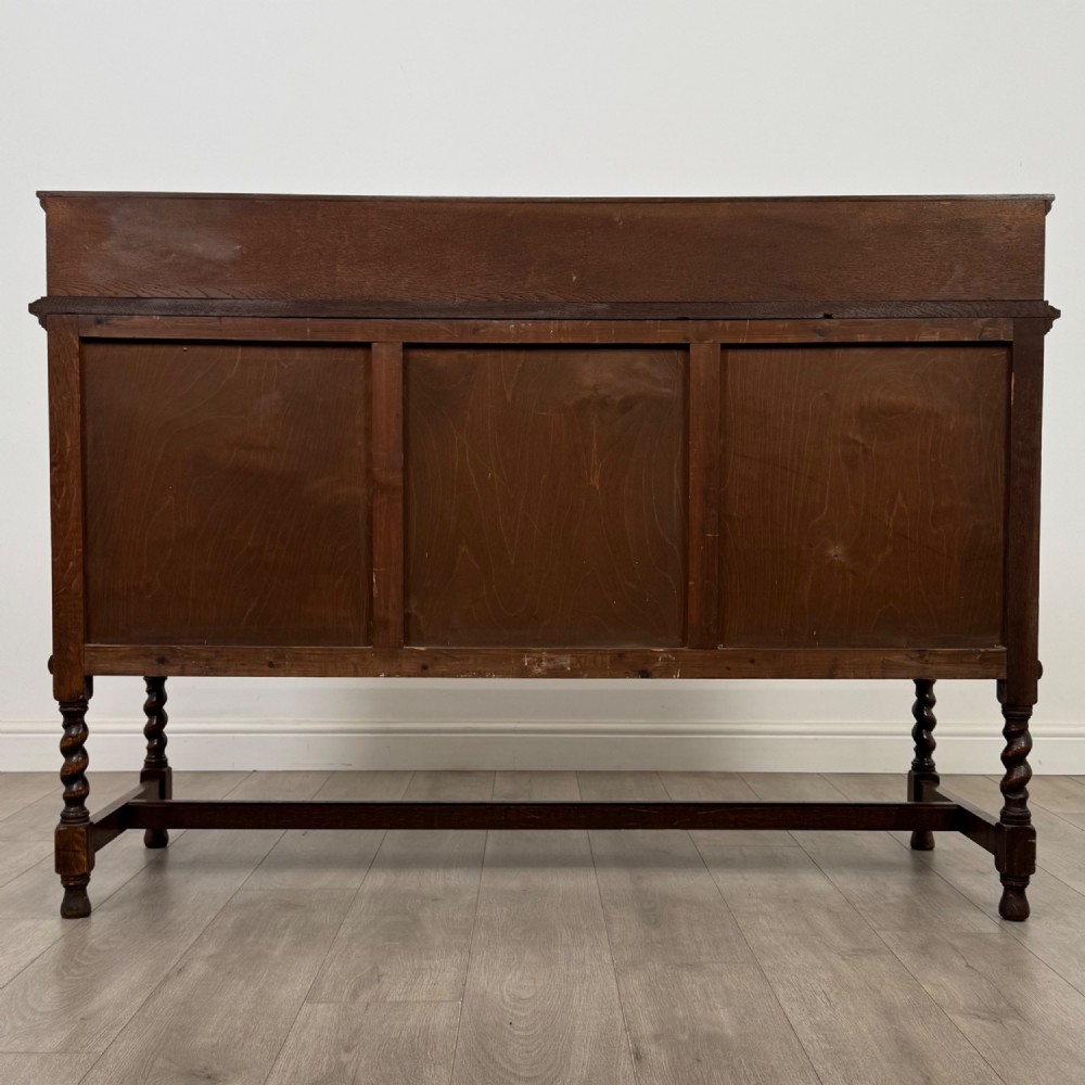 Antique 20th Century Edwardian Sideboard In Oak View VI