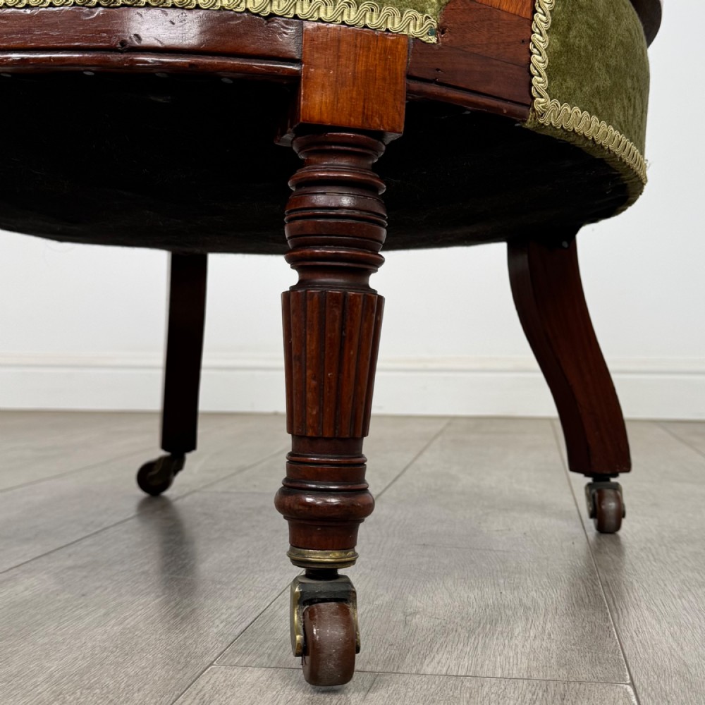 Antique 20th Century Edwardian Pair Of Tub Chairs In Walnut View XIV