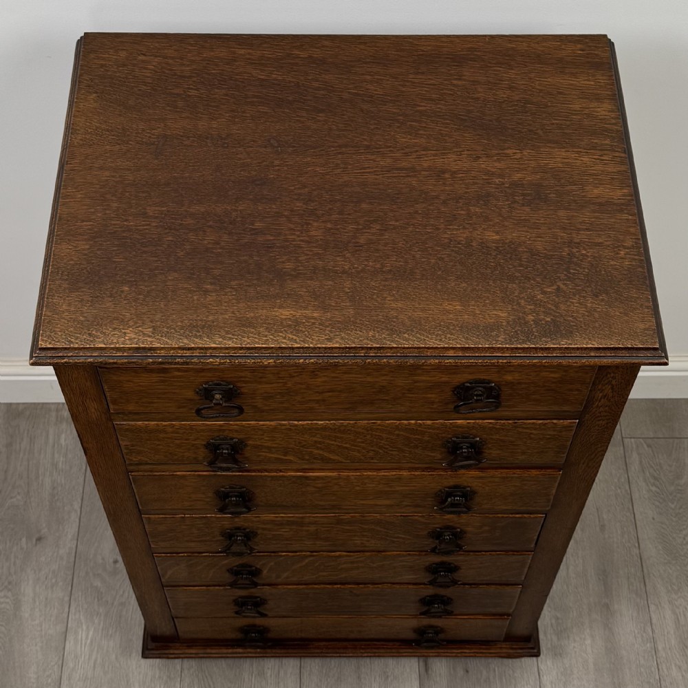 Antique 20th Century Edwardian Chest Of Drawers In Oak View IX