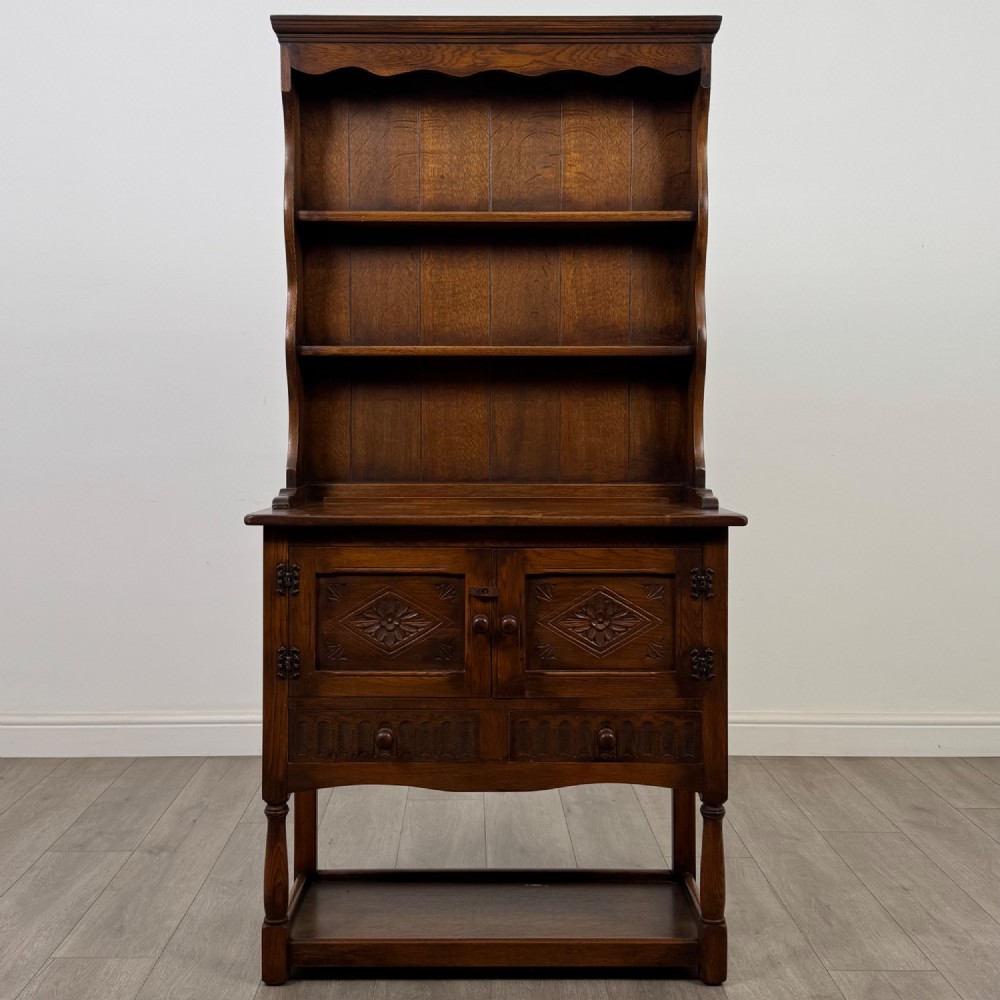 Antique 20th Century Small Welsh Dresser In Oak