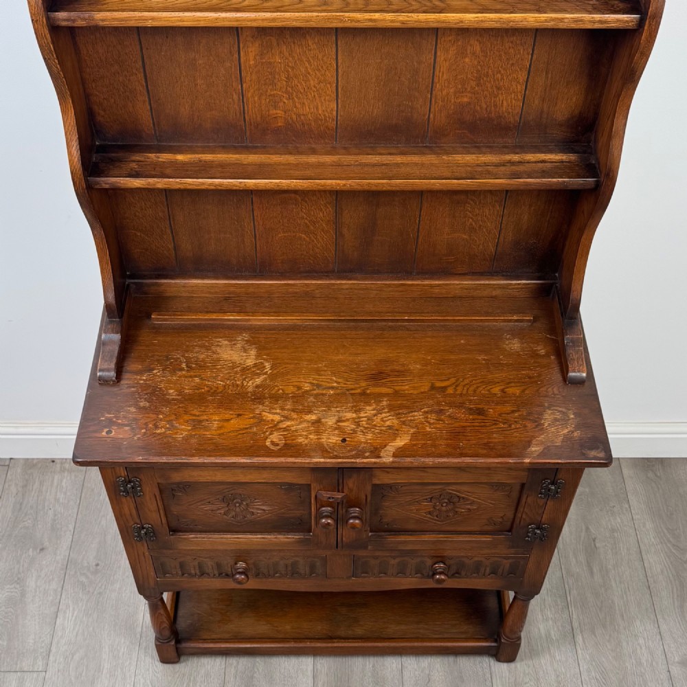 Antique 20th Century Small Welsh Dresser In Oak View X