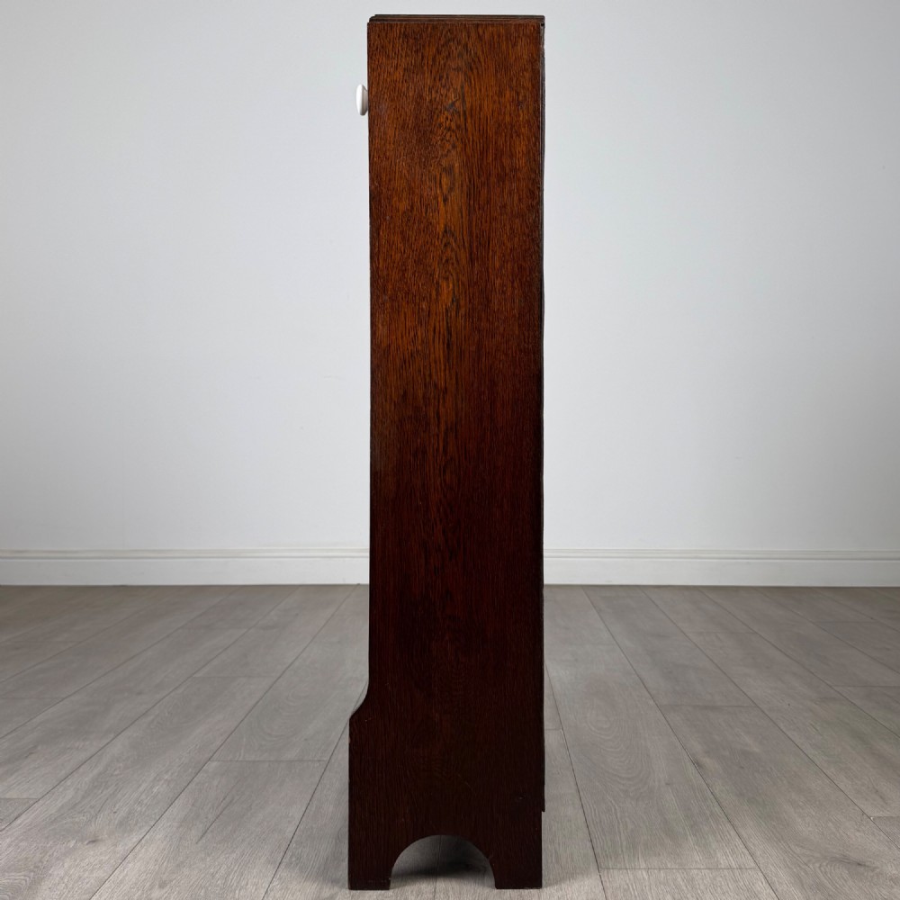 Antique 20th Century Small Open Bookcase In Oak View IV