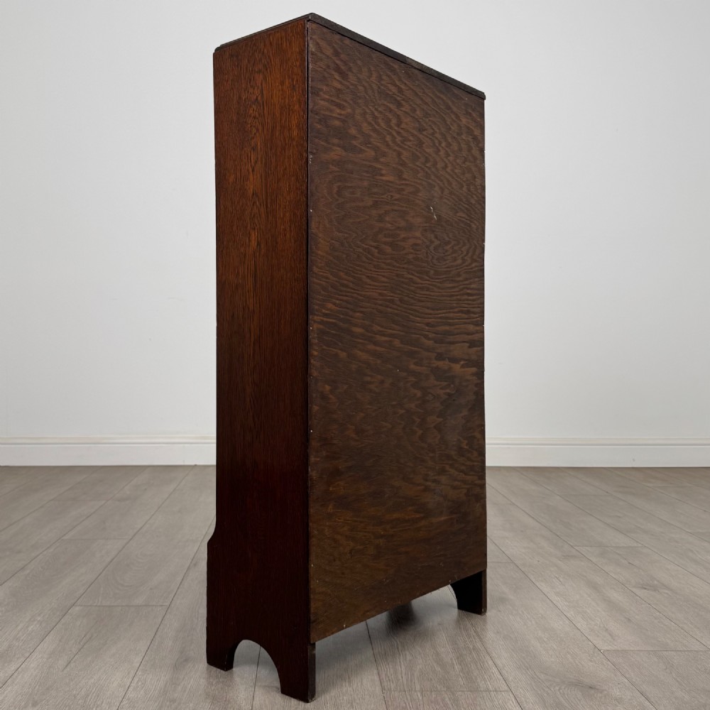Antique 20th Century Small Open Bookcase In Oak View V