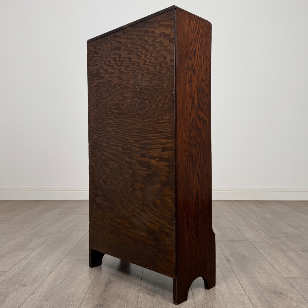 Antique 20th Century Small Open Bookcase In Oak View VII