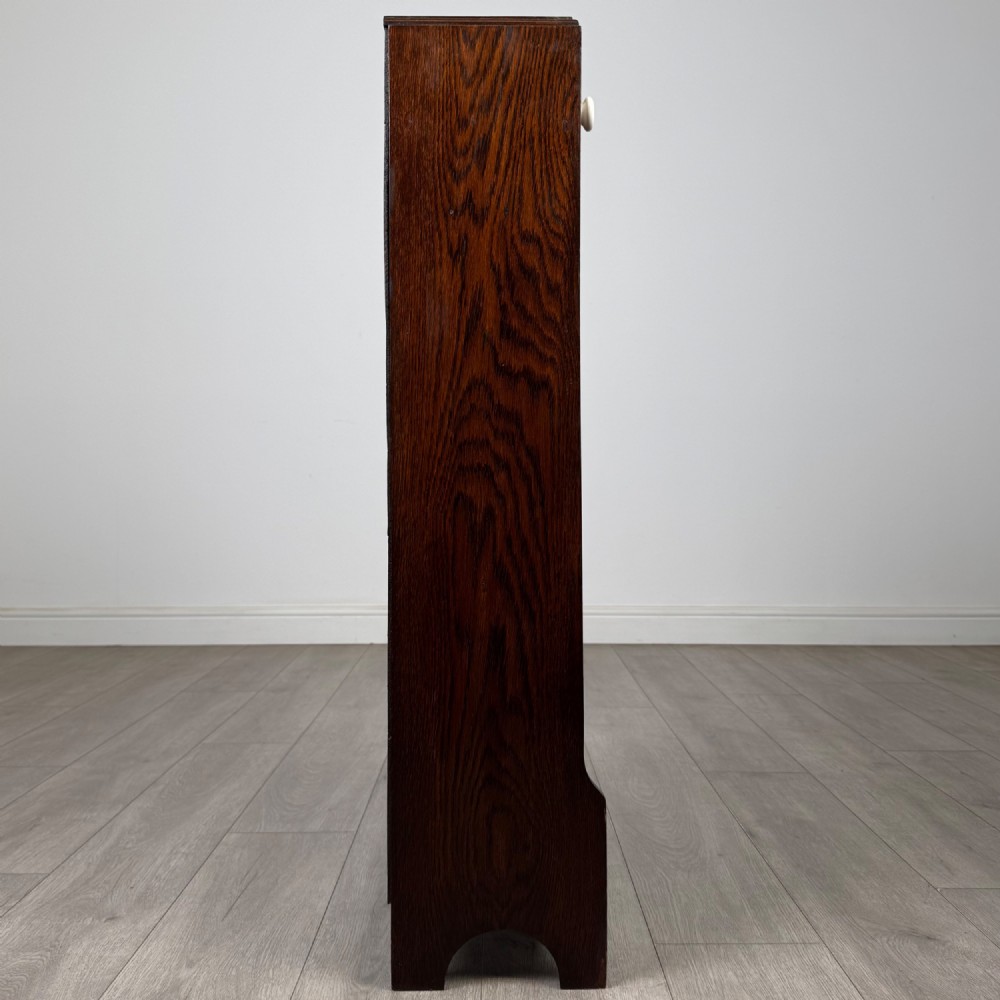 Antique 20th Century Small Open Bookcase In Oak View VIII
