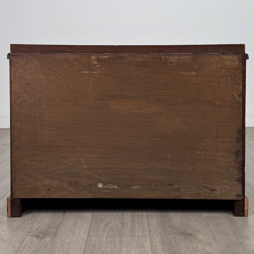 Antique 20th Century Low Chest Of Drawers In Oak View V
