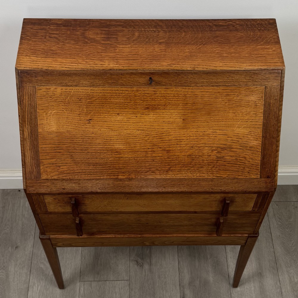 Antique 20th Century Art Deco Style Bureau In Oak View X