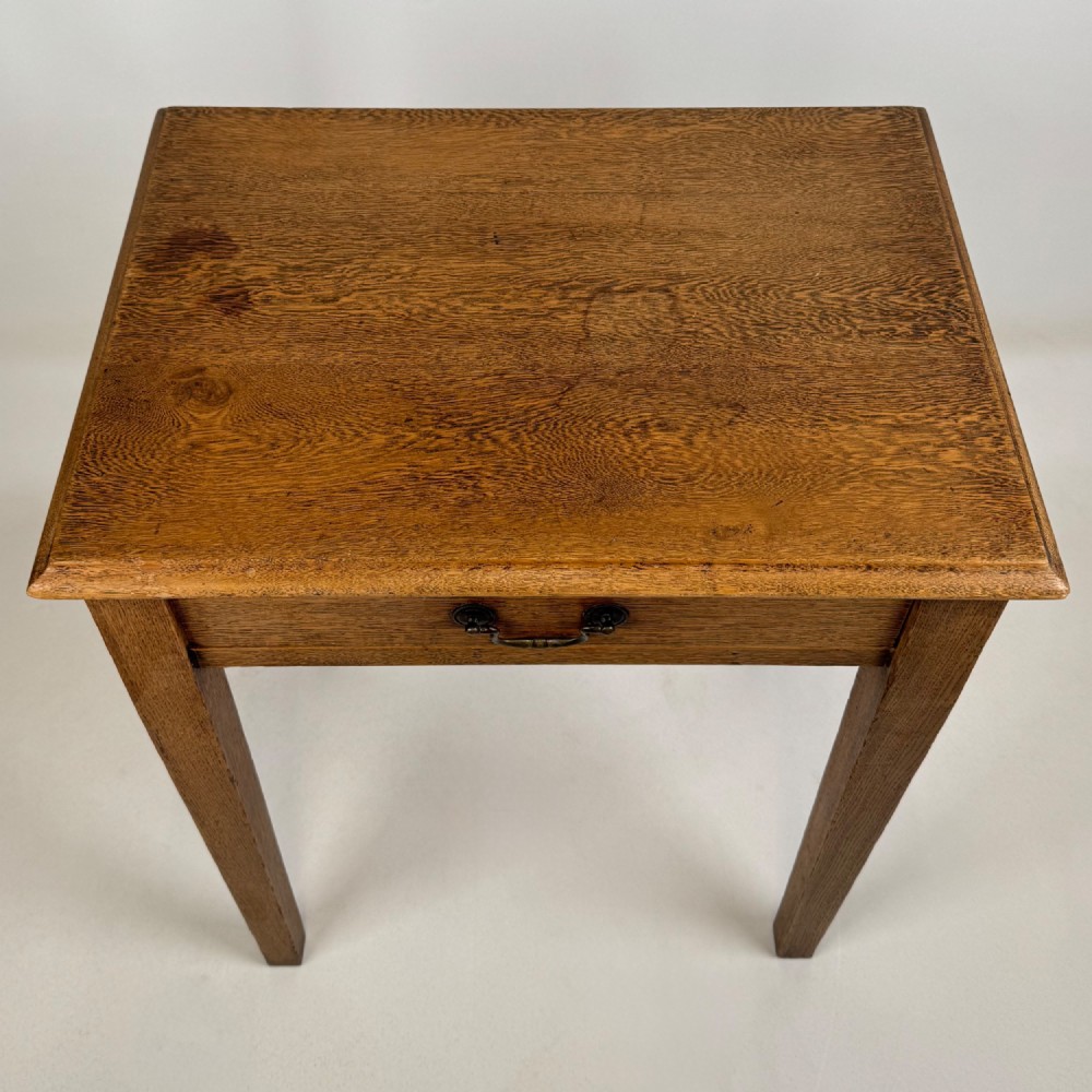 Antique 20th Century Good Quality Side Table In Oak View IX