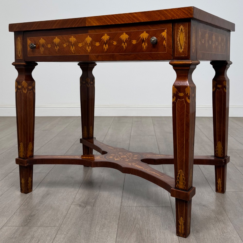 Antique 20th Century Inlaid Side Table In Mahogany View II