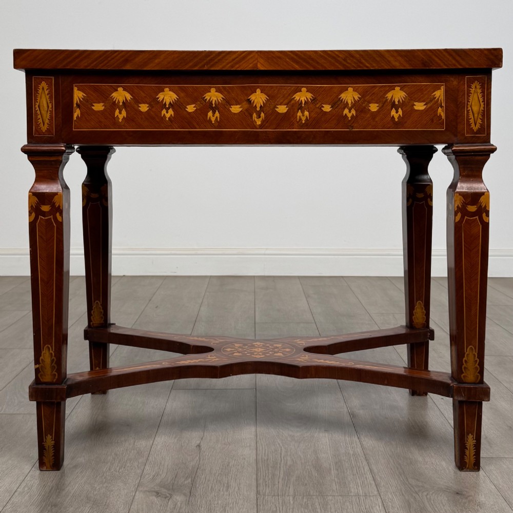 Antique 20th Century Inlaid Side Table In Mahogany View V
