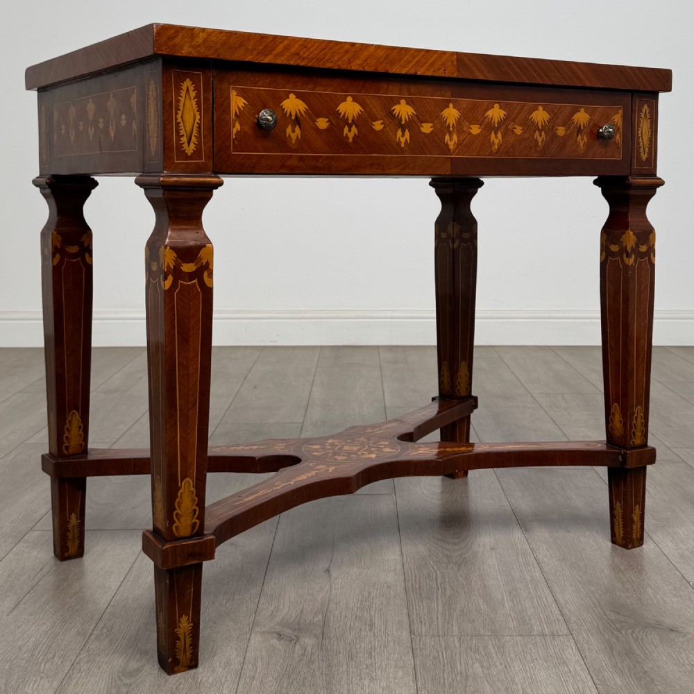 Antique 20th Century Inlaid Side Table In Mahogany View VIII
