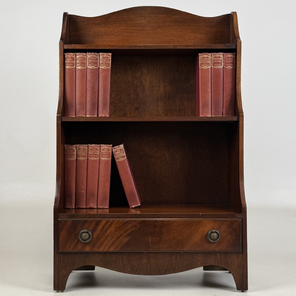 Antique 20th Century Small Open Bookcase In Mahogany