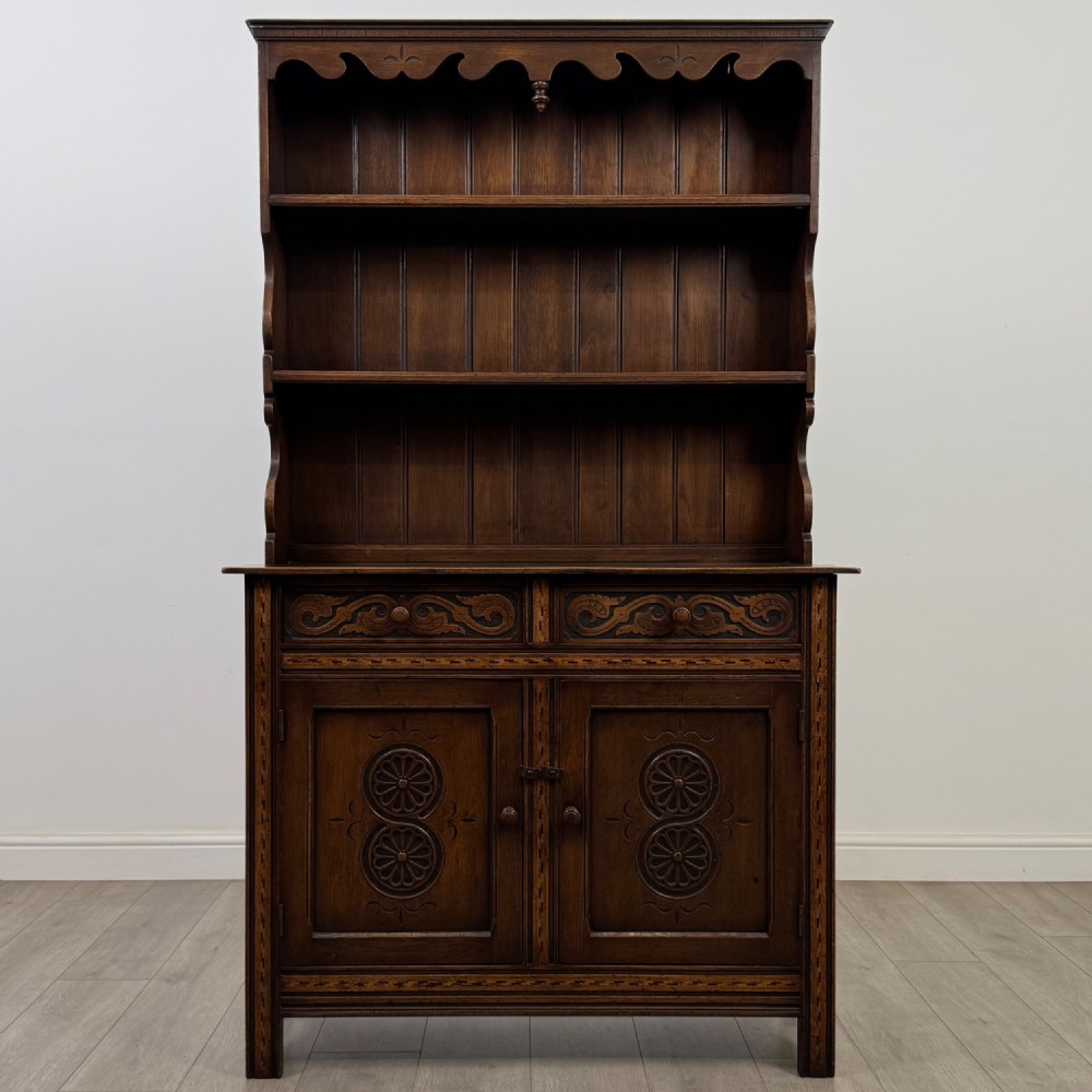 Antique 20th Century Fine Quality Welsh Dresser In Oak