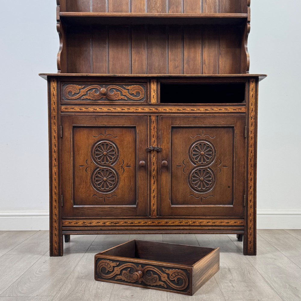 Antique 20th Century Fine Quality Welsh Dresser In Oak View XI