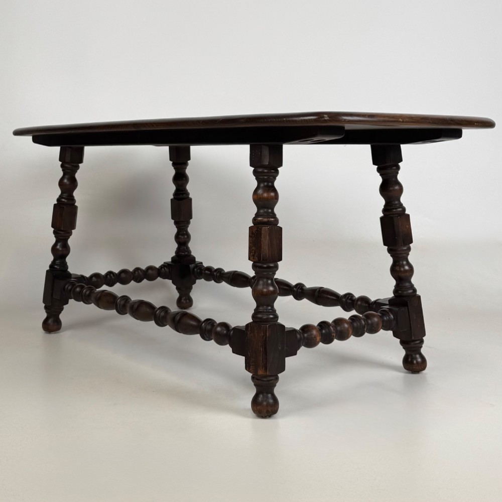 Antique 20th Century Small Coffee Table In Elm View IV