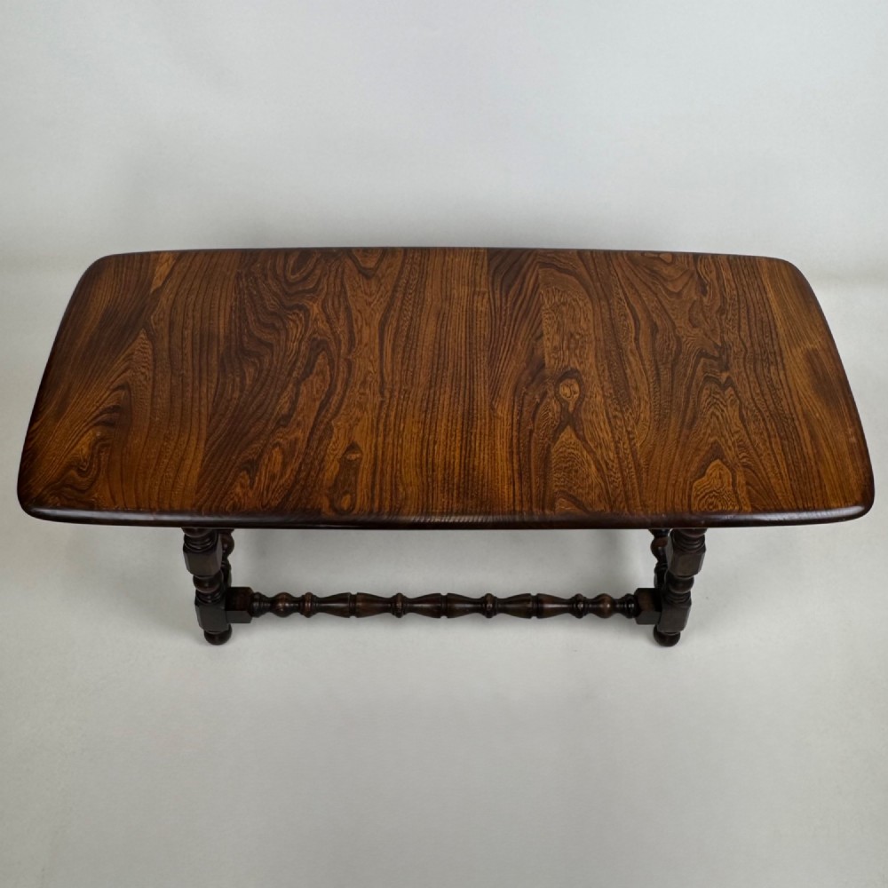 Antique 20th Century Small Coffee Table In Elm View IX