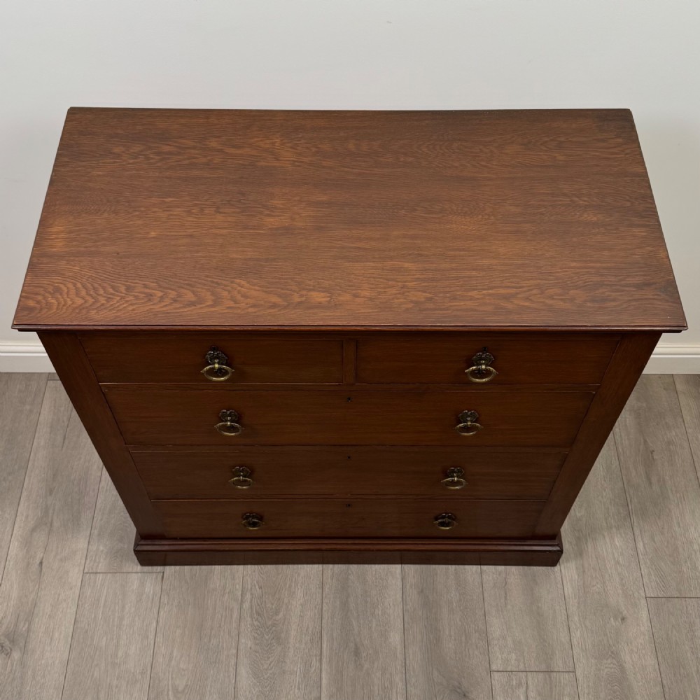 Antique 20th Century Edwardian Chest Of Drawers In Oak View IX