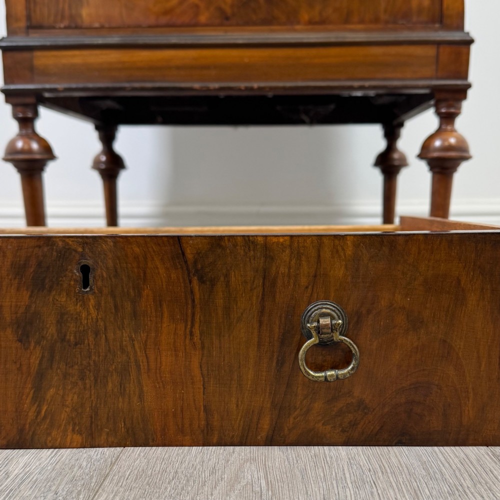 Antique 20th Century Figured Walnut Bureau View XIII