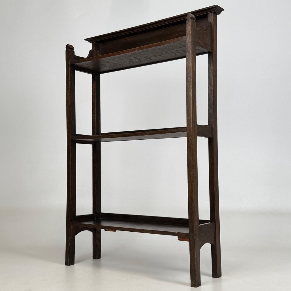 Antique 20th Century Small Edwardian Bookcase In Oak View III
