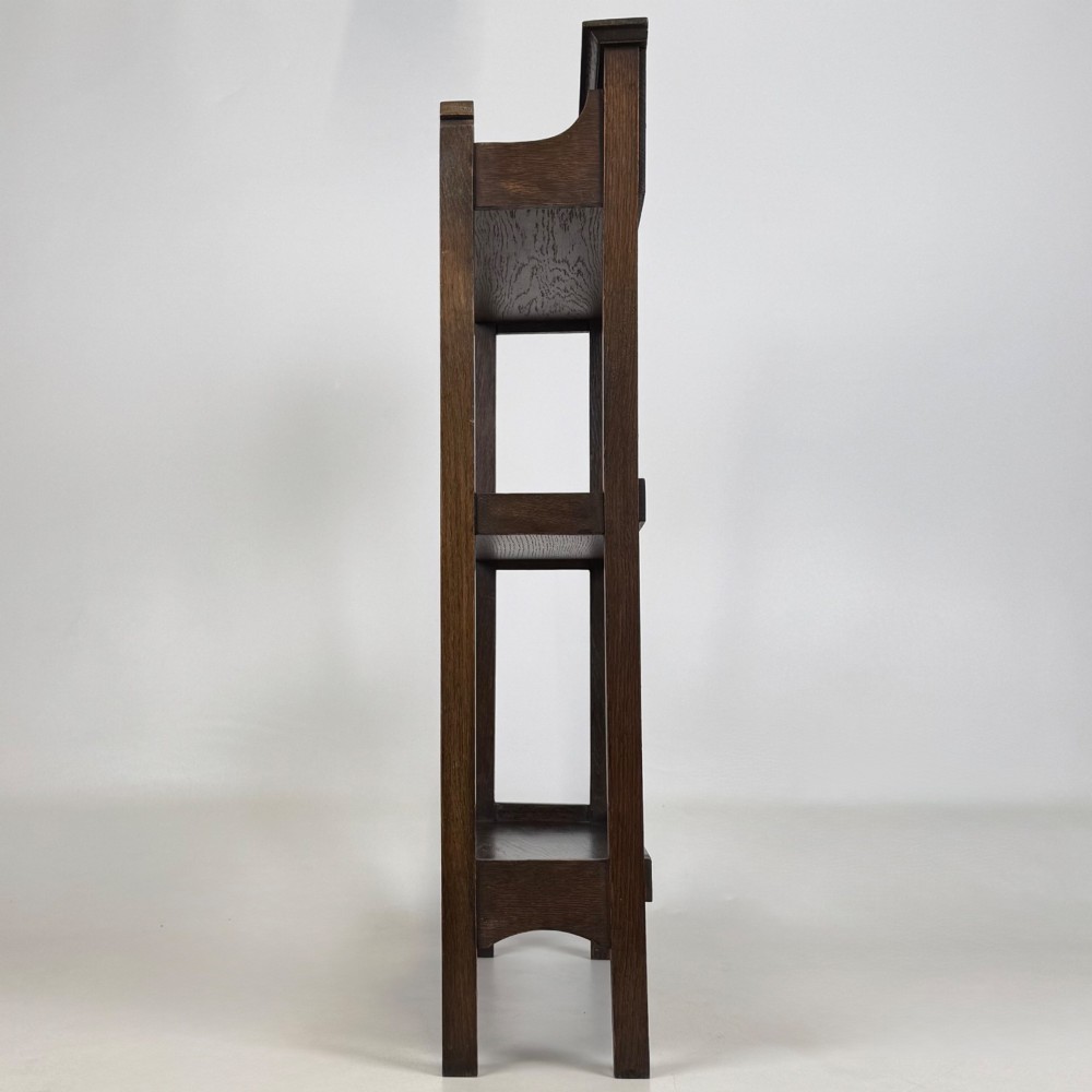Antique 20th Century Small Edwardian Bookcase In Oak View IV